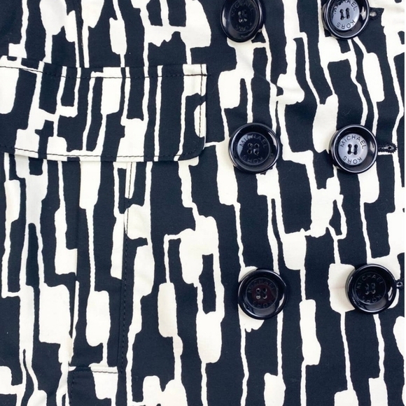 Michael Kors  Abstract Print Six Button Blazer Black & White Size Medium NWOT - Picture 8 of 12